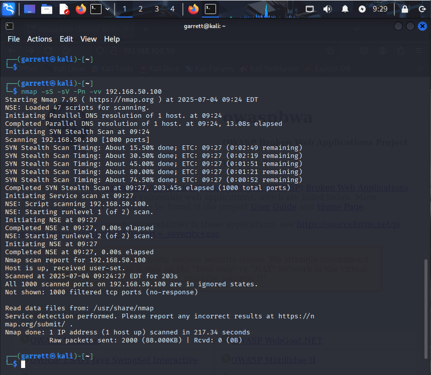 Nmap Port and Service Scan Attempts