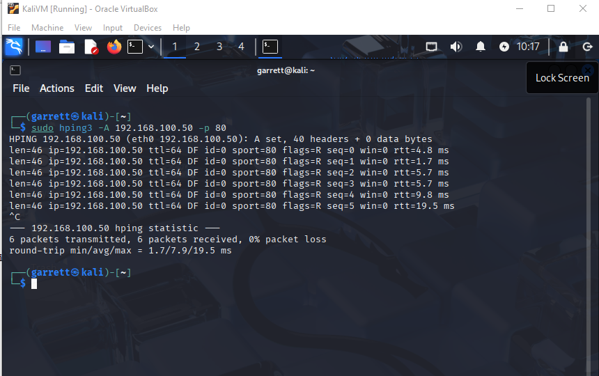 Hping3 TCP ACK